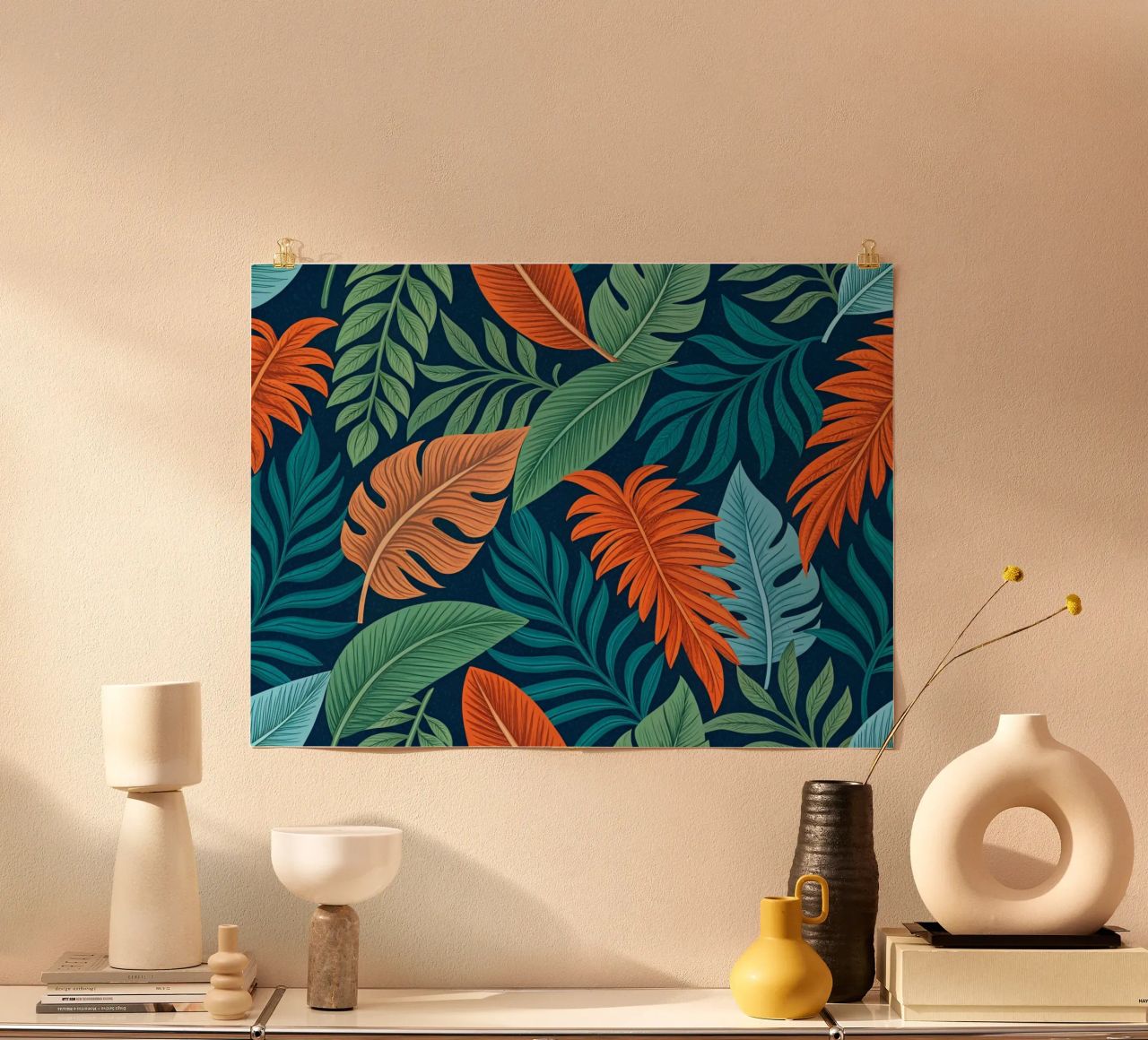Tropical Foliage Dream: Lush Botanical Pattern poster by Artistic-shop