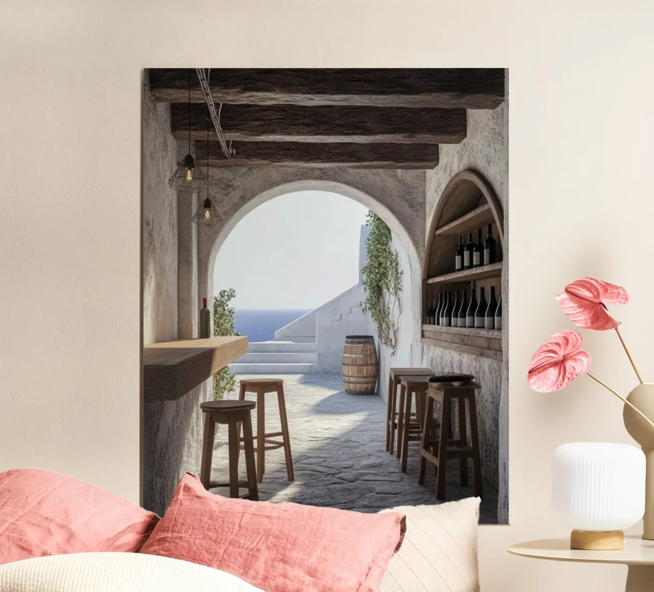 Santorini-Vibes Hahnemühle von PhotoVibe Decor