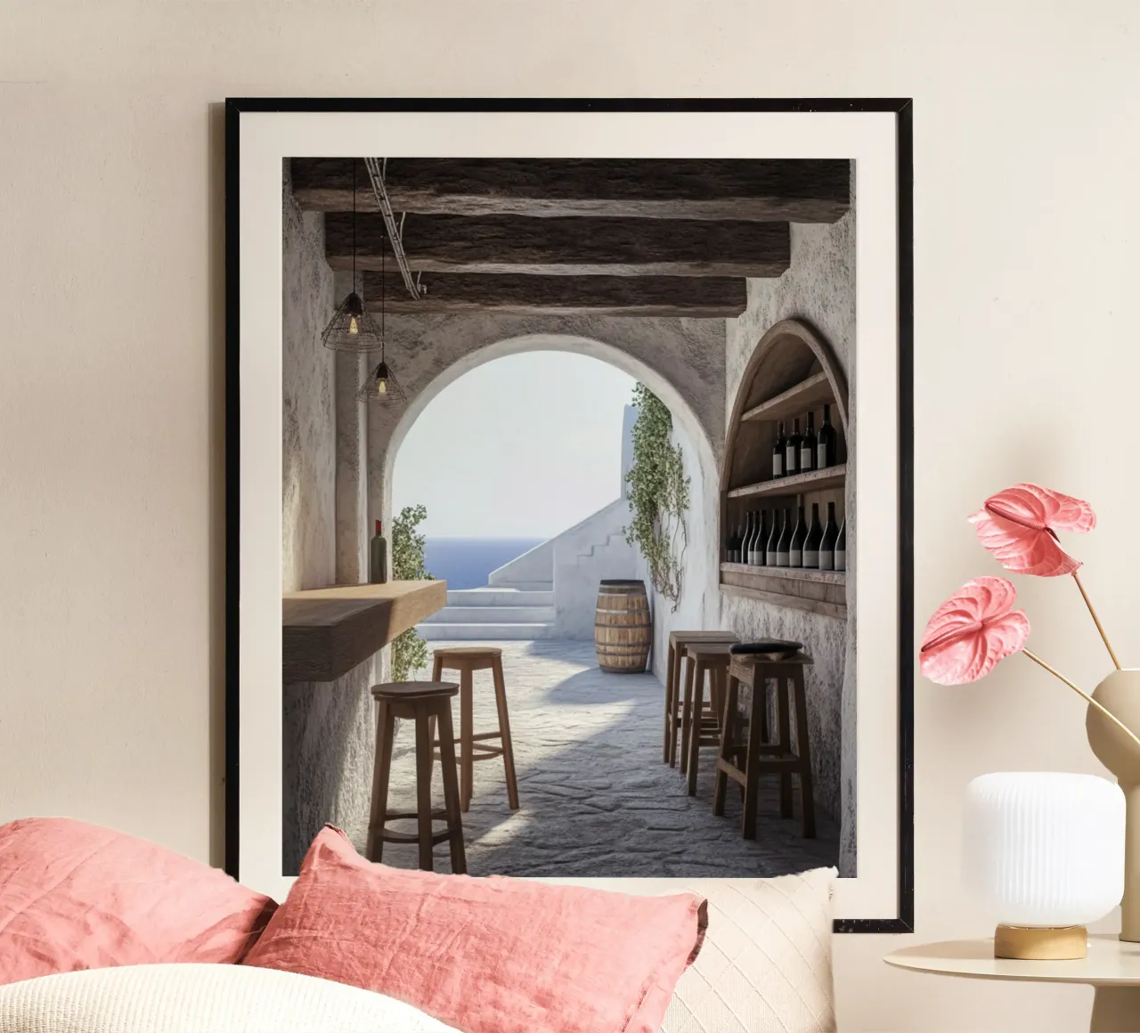 Santorini-Vibes Hahnemühle von PhotoVibe Decor