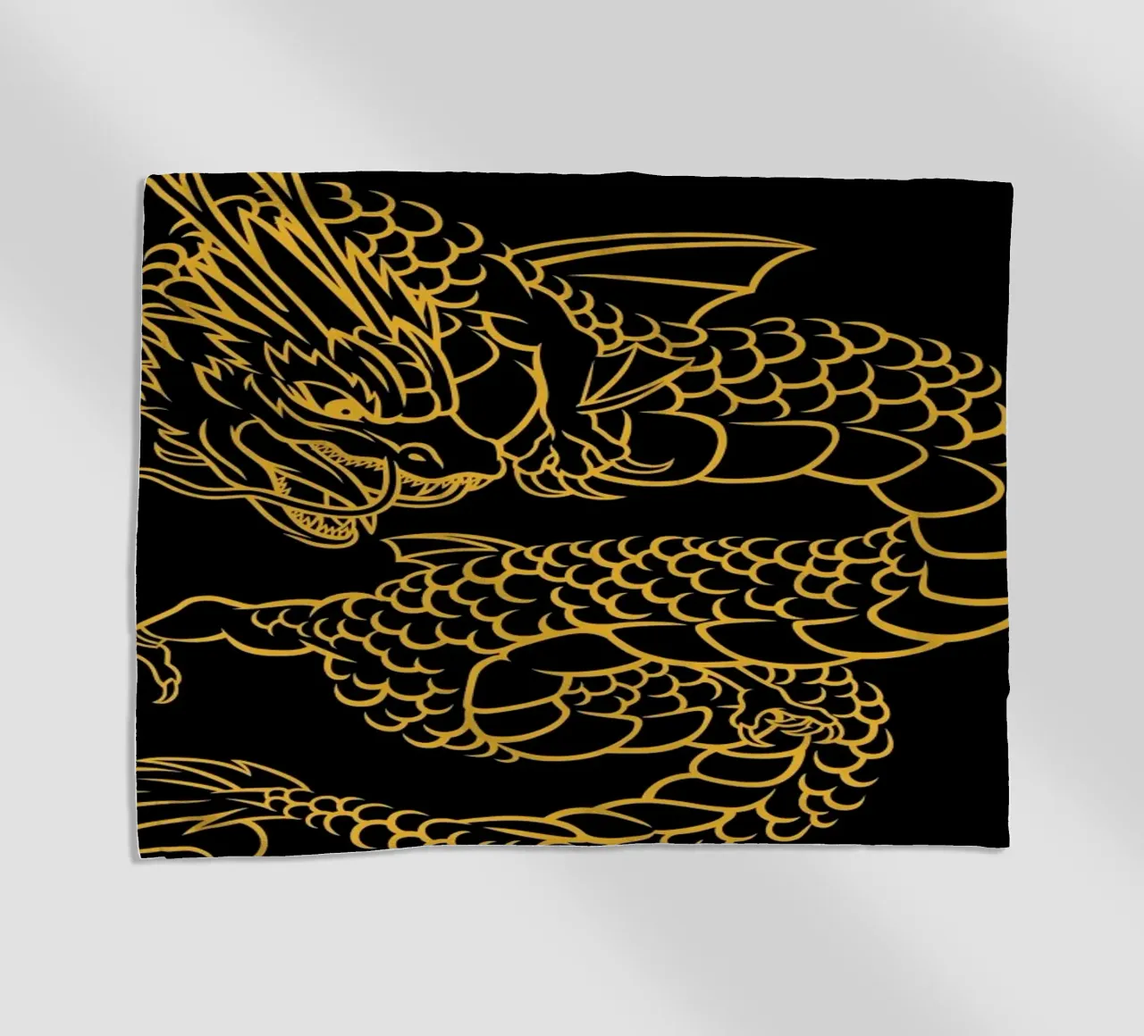 Chinese Golden Dragon beach towel by Tobe Fonseca