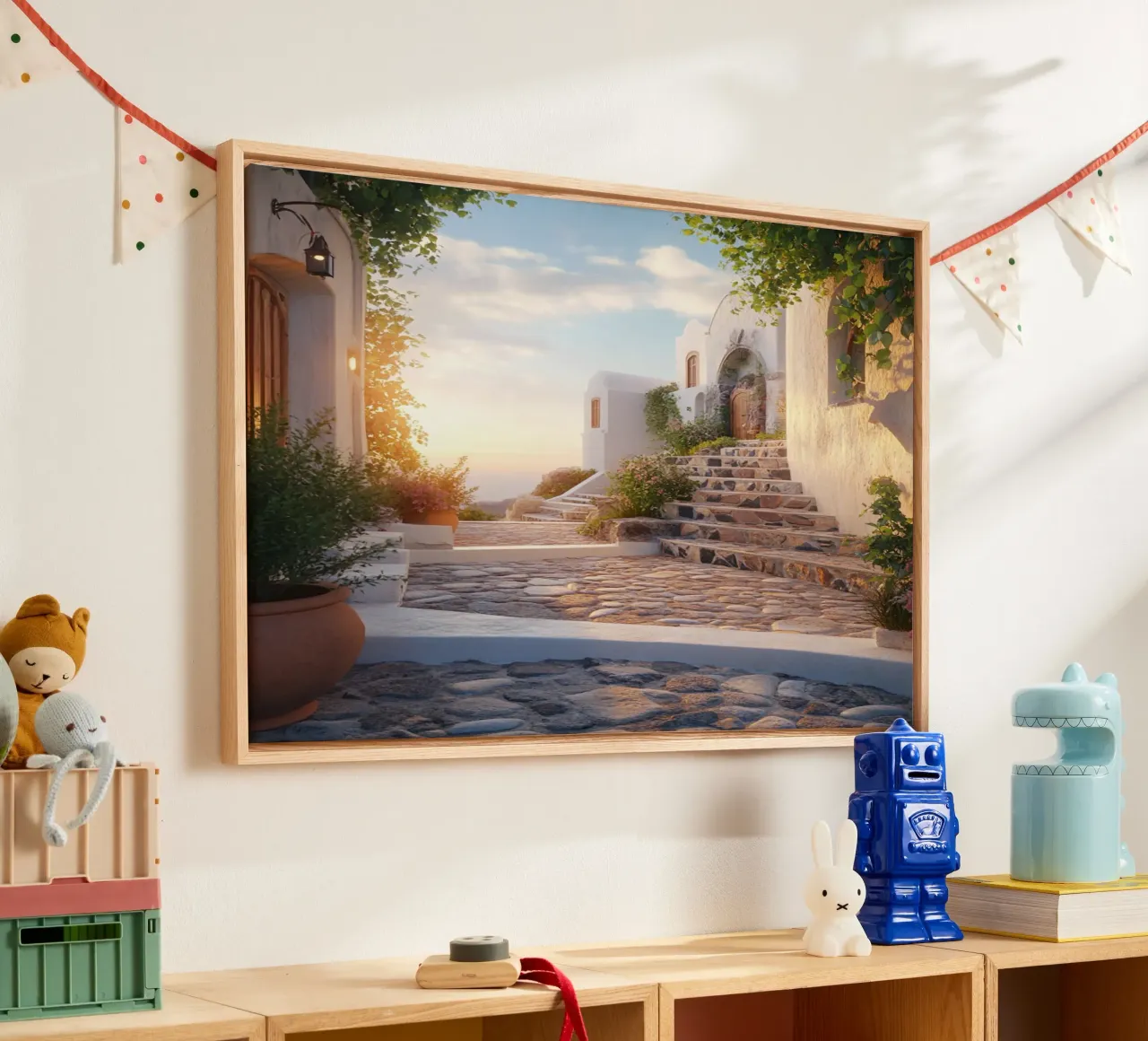 Santorini vibes canvas by PhotoVibe Decor
