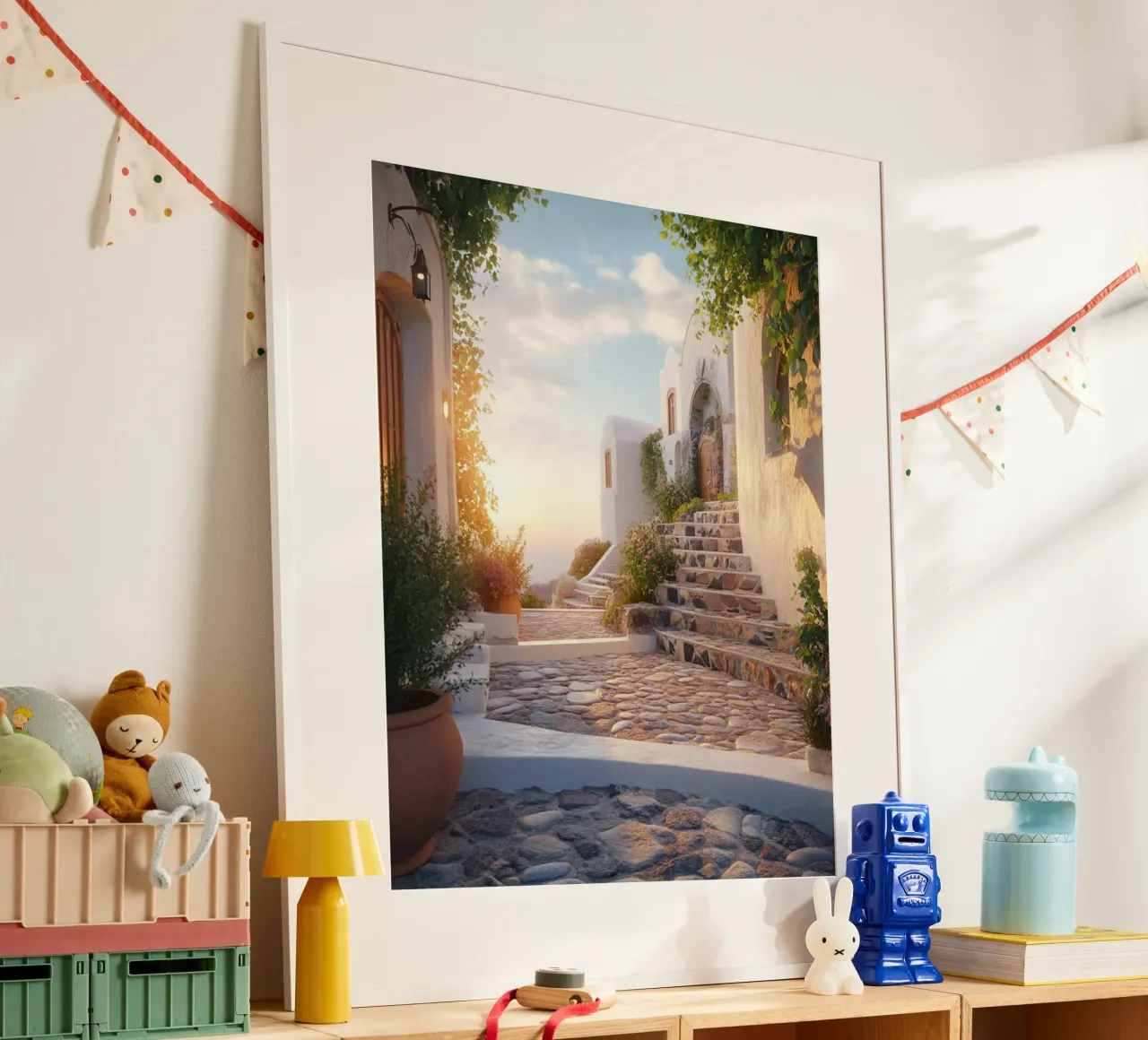 Vibrazioni di Santorini carta hahnemühle da PhotoVibe Decor