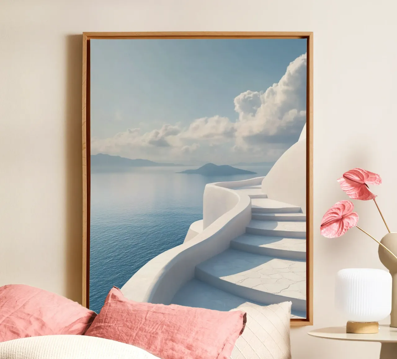 Santorini vibes canvas by PhotoVibe Decor