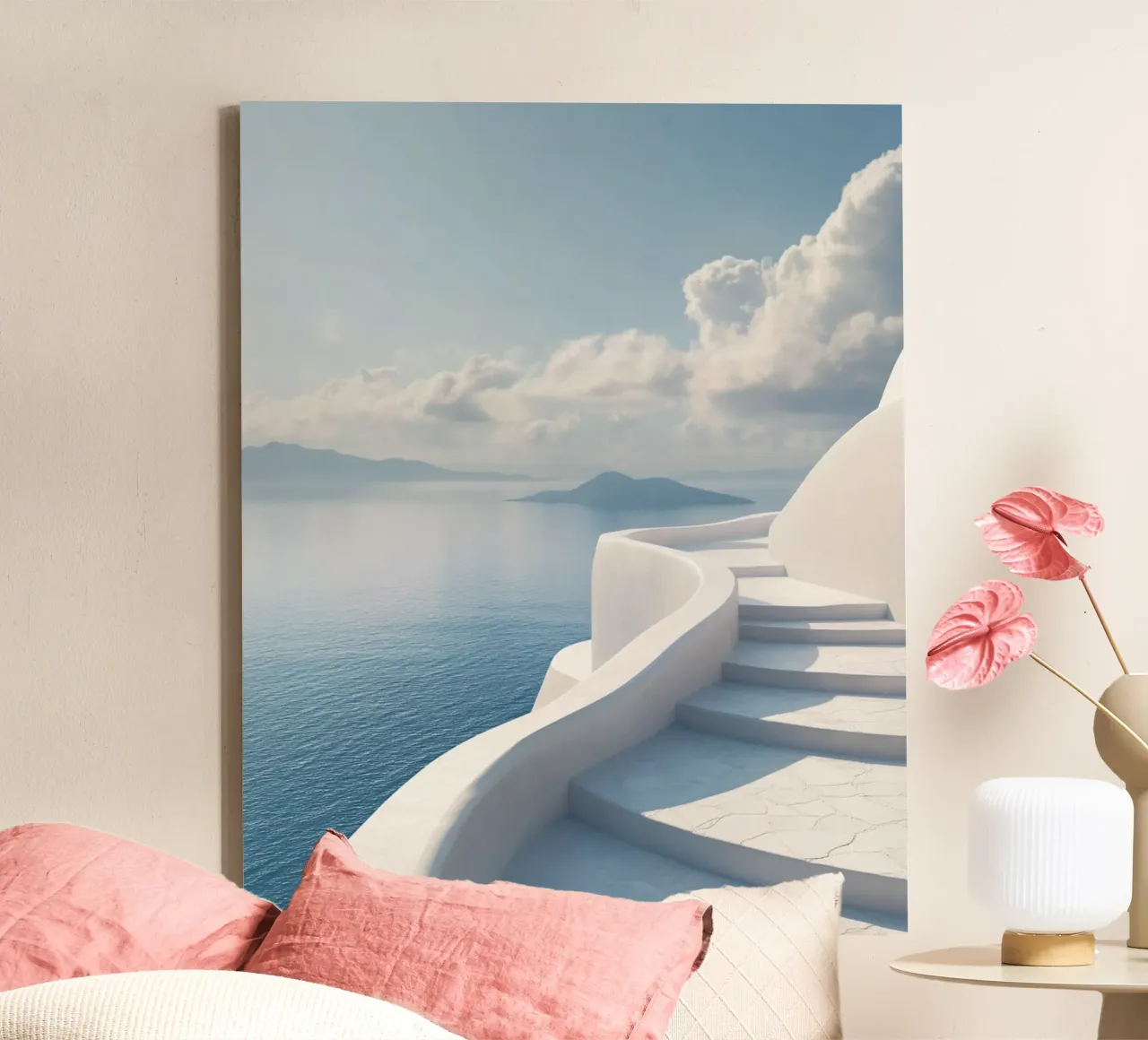 Santorini vibes canvas by PhotoVibe Decor