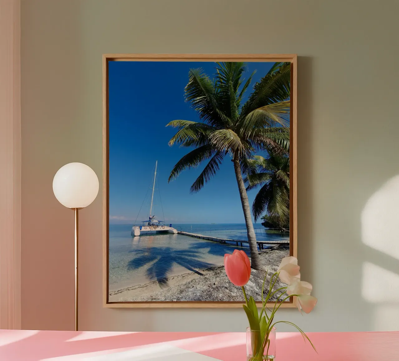 Island in the Caribbean, Cuba, motif 1 canvas with Floater frame by ZAMART - Fotografie