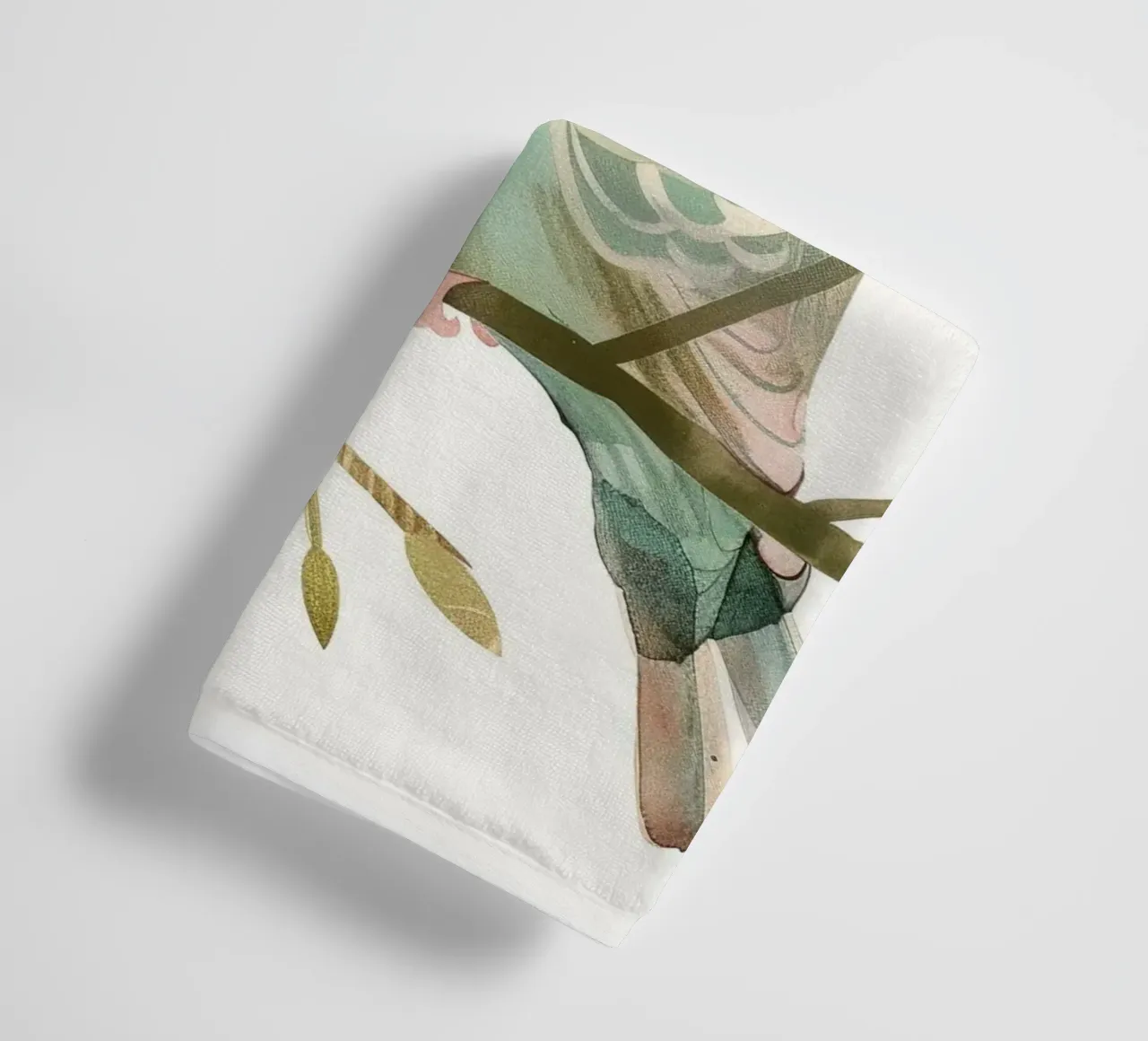 Budgerigar on Branch with Spring Buds towel by DesignDoodle