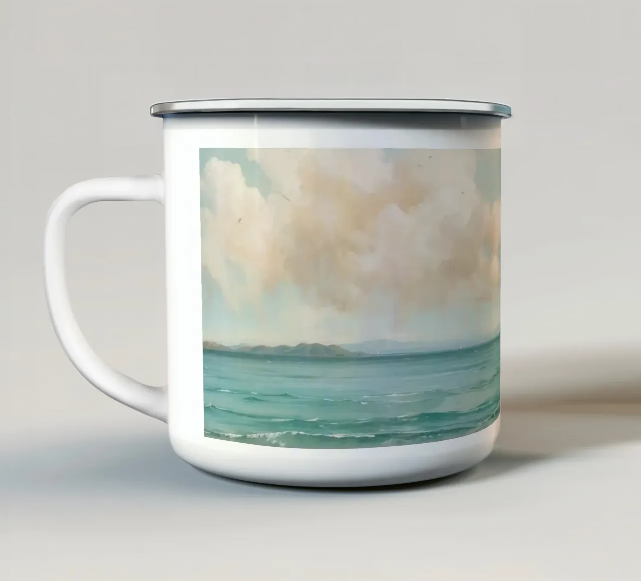 Sea Side Story No 01 tazza in smalto da treechild