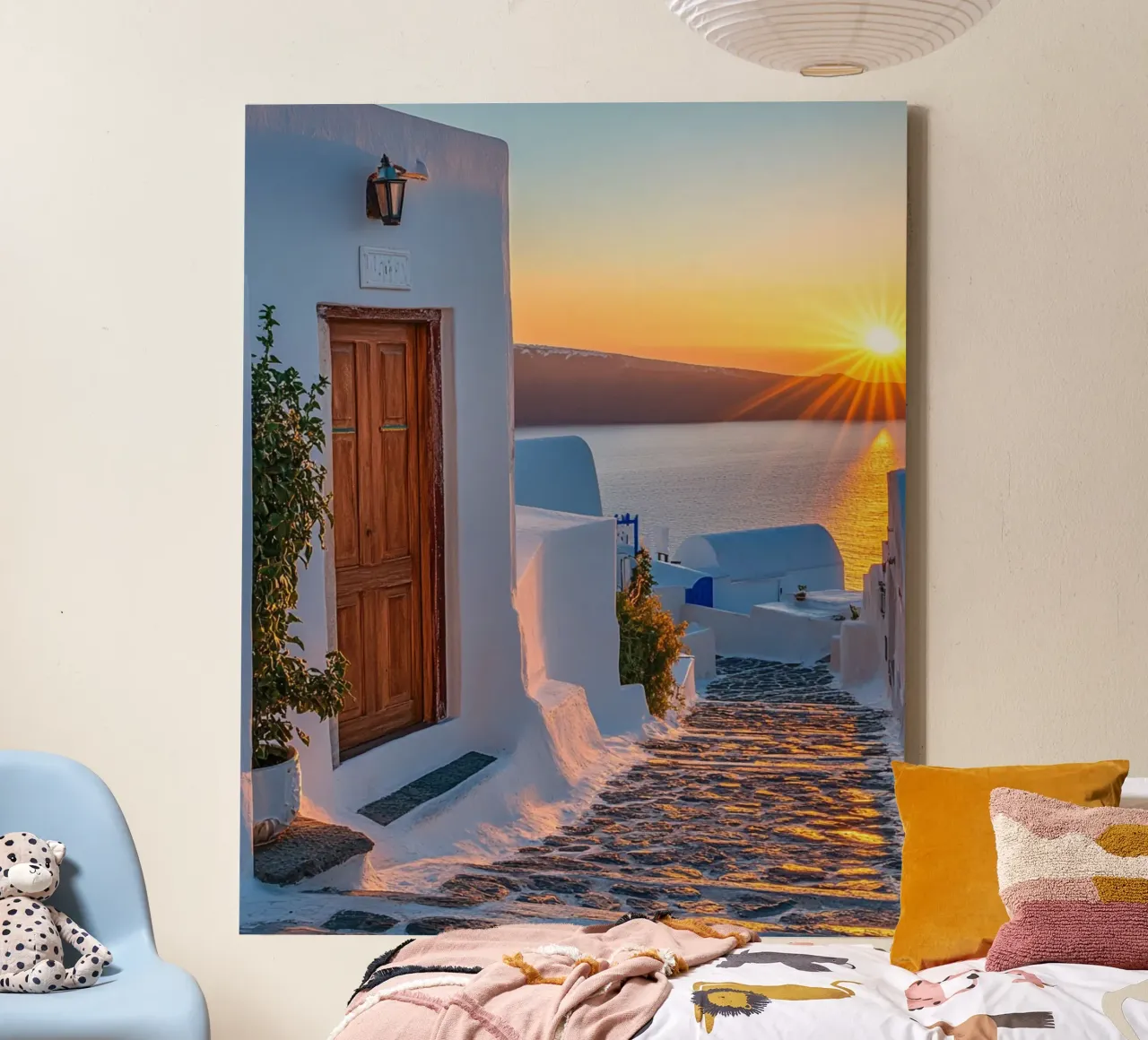 Vibrazioni di Santorini tela da PhotoVibe Decor