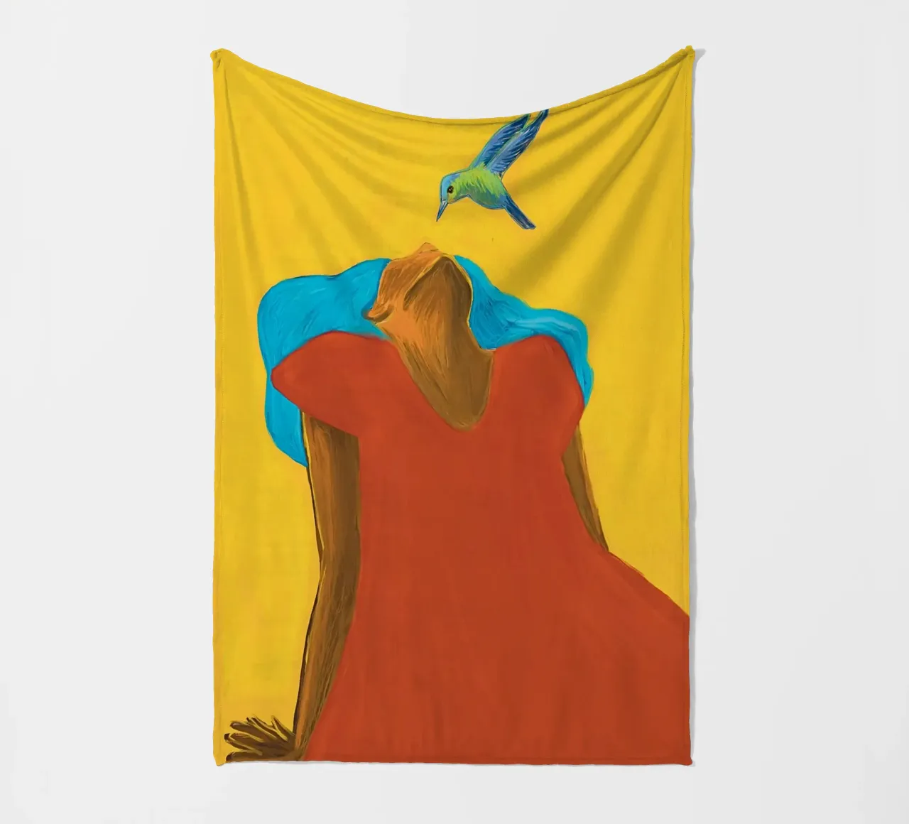The hummingbird coperta in pile da tainah negreiros