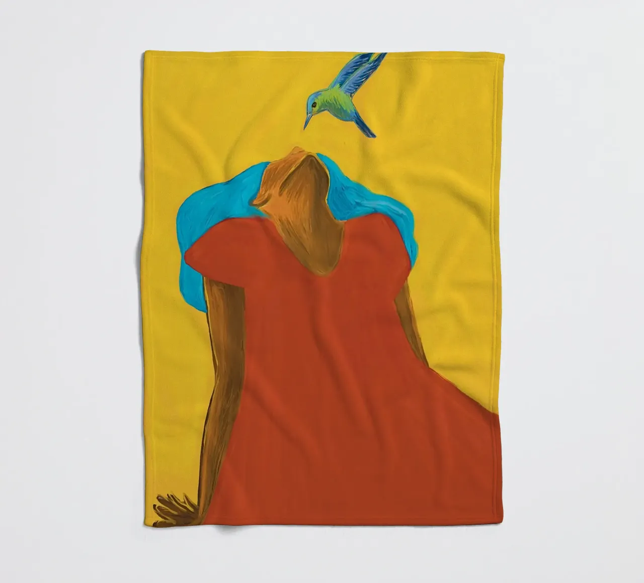 The hummingbird coperta in pile da tainah negreiros