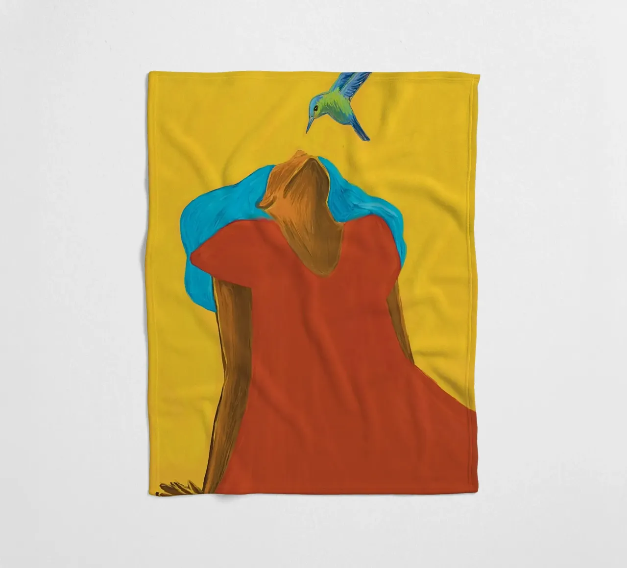 The hummingbird coperta in pile da tainah negreiros