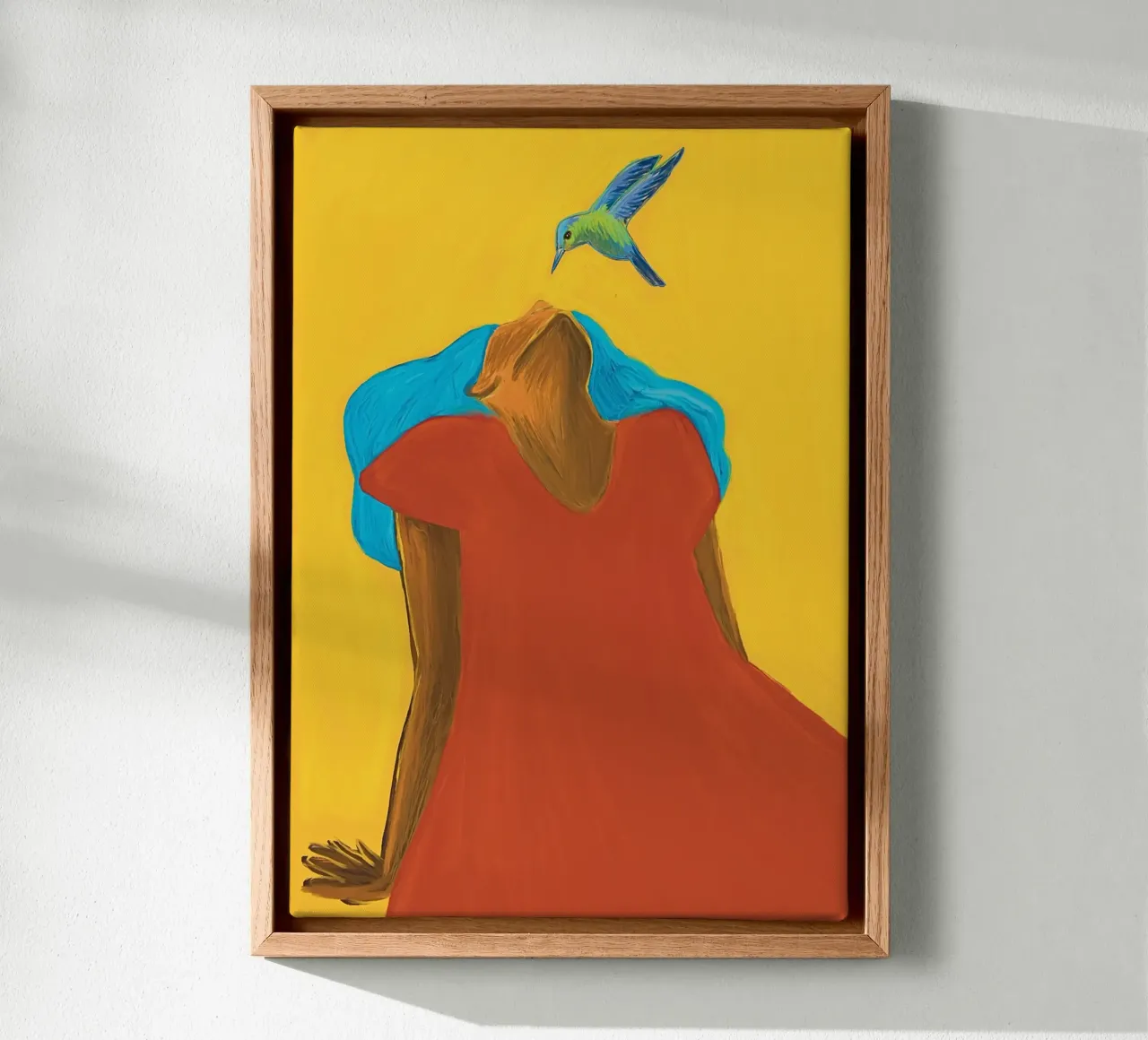 The hummingbird canvas by tainah negreiros