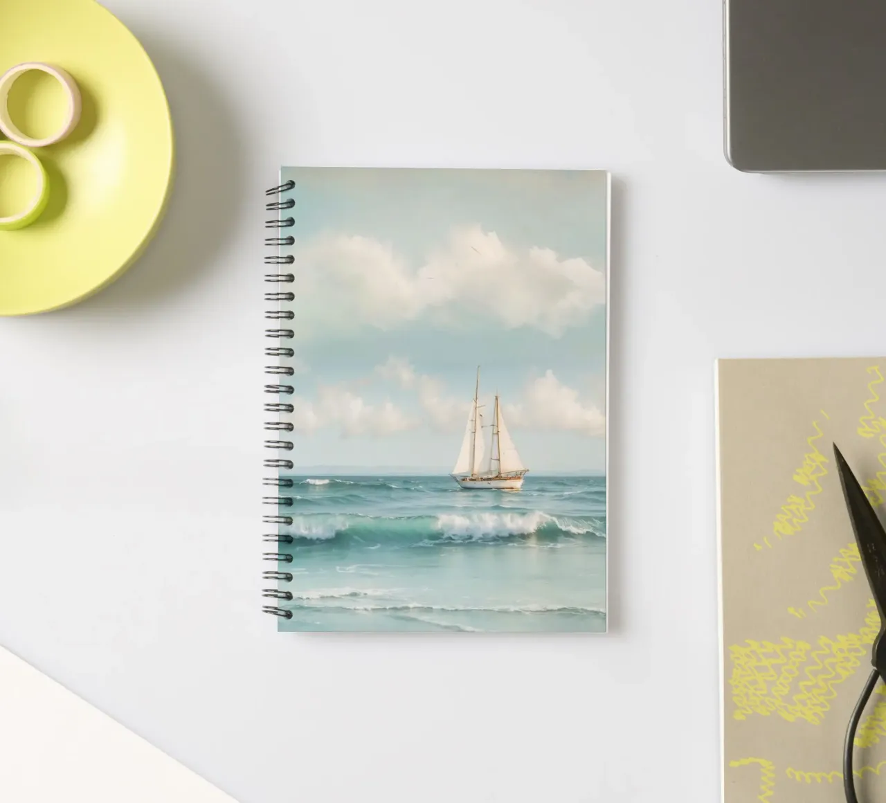 Sea Side Story No 02 spiral notebook by treechild