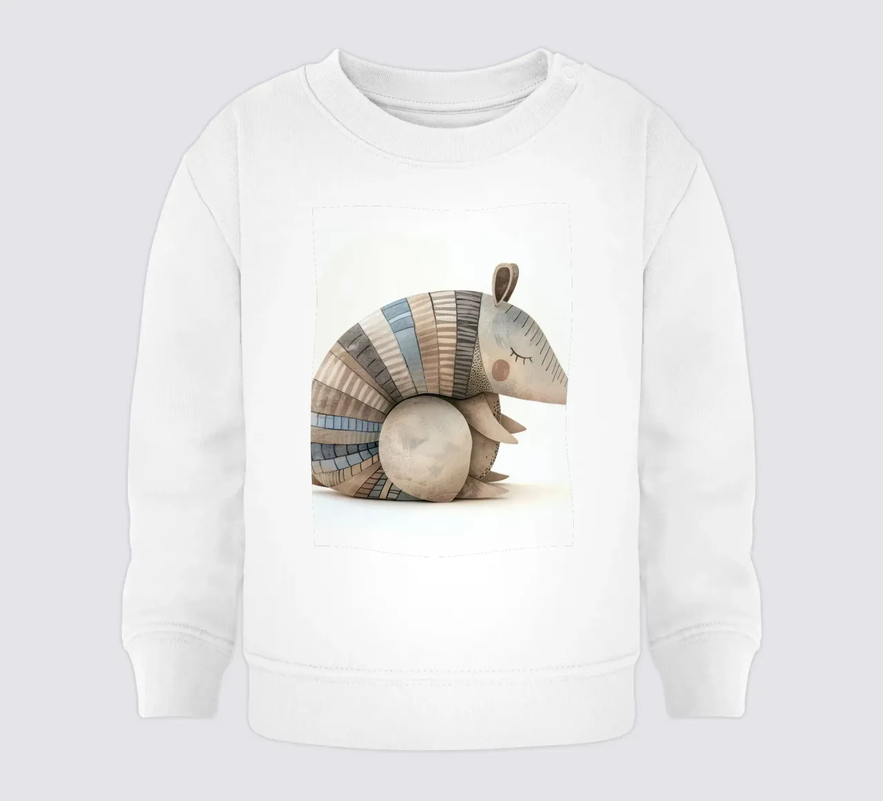 Armadillo de cerámica con concha segmentada sudadera de bebé de DesignDoodle