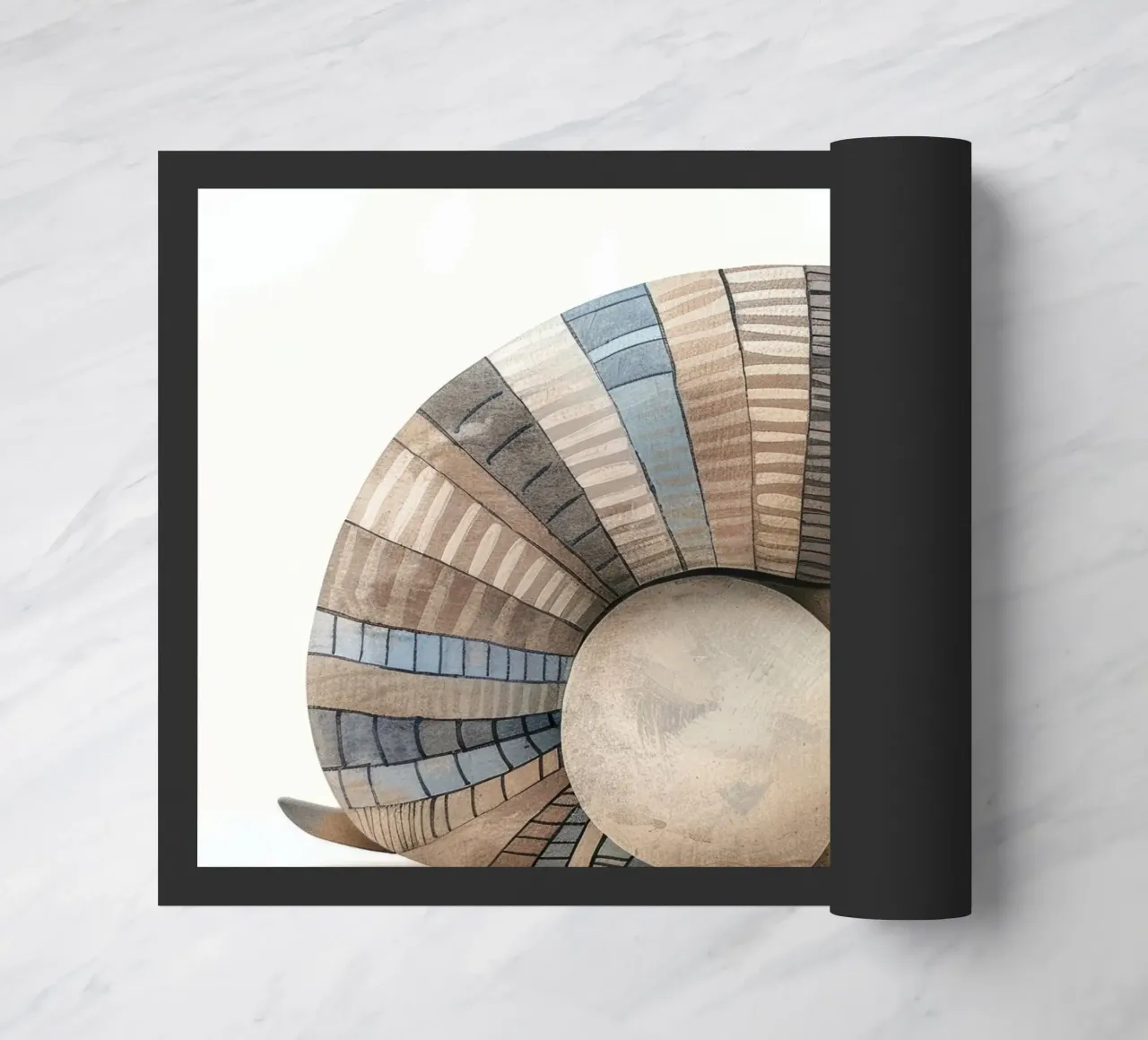 Ceramic Armadillo Figurine with Segmented Shell Pattern doormat by DesignDoodle