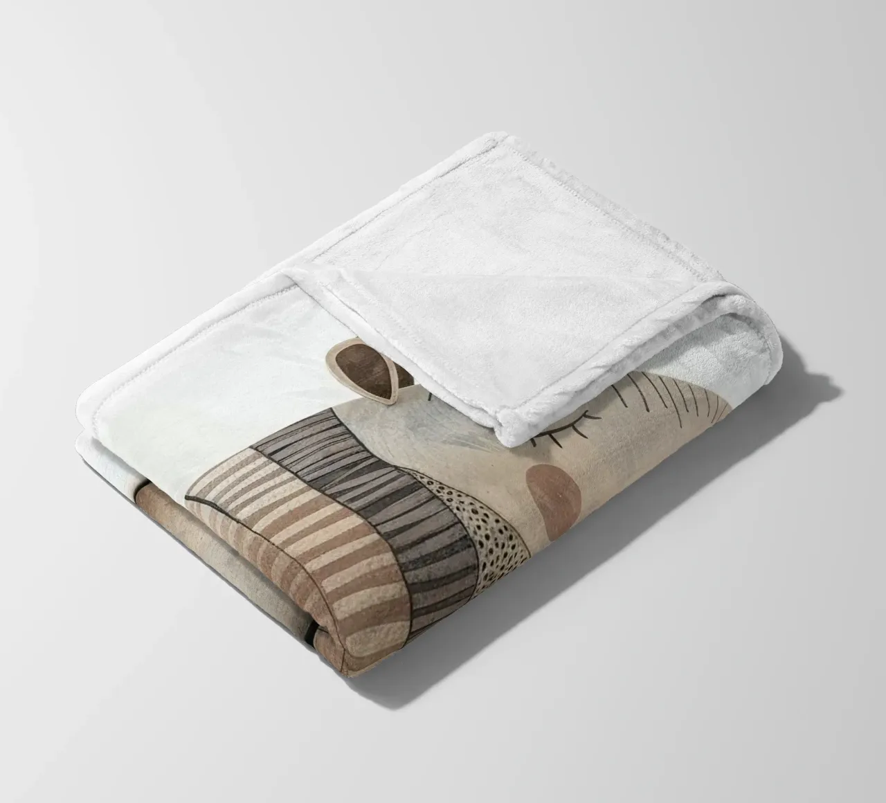 Ceramic Armadillo Figurine with Segmented Shell Pattern fleece blanket by DesignDoodle