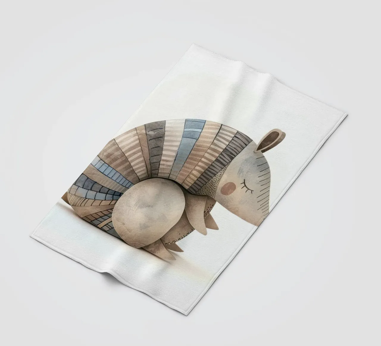 Ceramic Armadillo Figurine with Segmented Shell Pattern fleece blanket by DesignDoodle