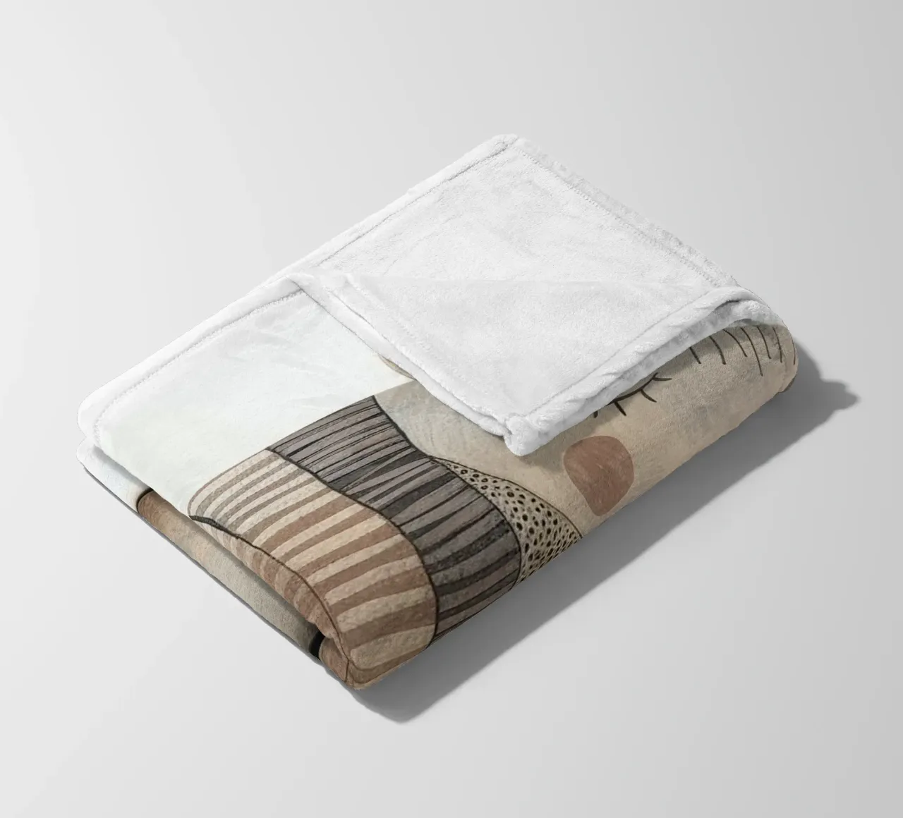 Ceramic Armadillo Figurine with Segmented Shell Pattern fleece blanket by DesignDoodle