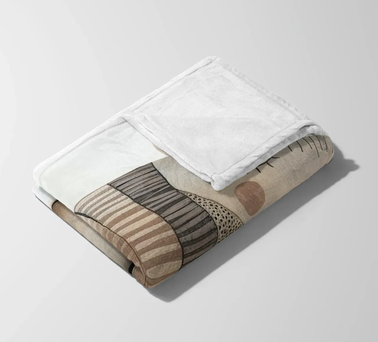 Ceramic Armadillo Figurine with Segmented Shell Pattern fleece blanket by DesignDoodle