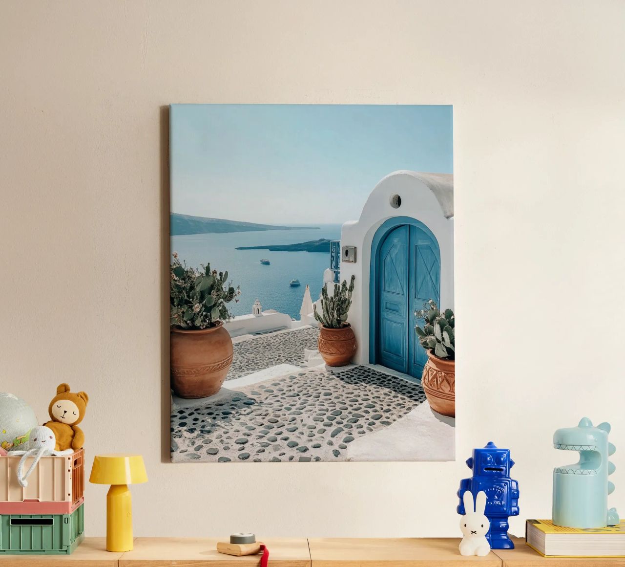 Santorini vibes canvas by PhotoVibe Decor