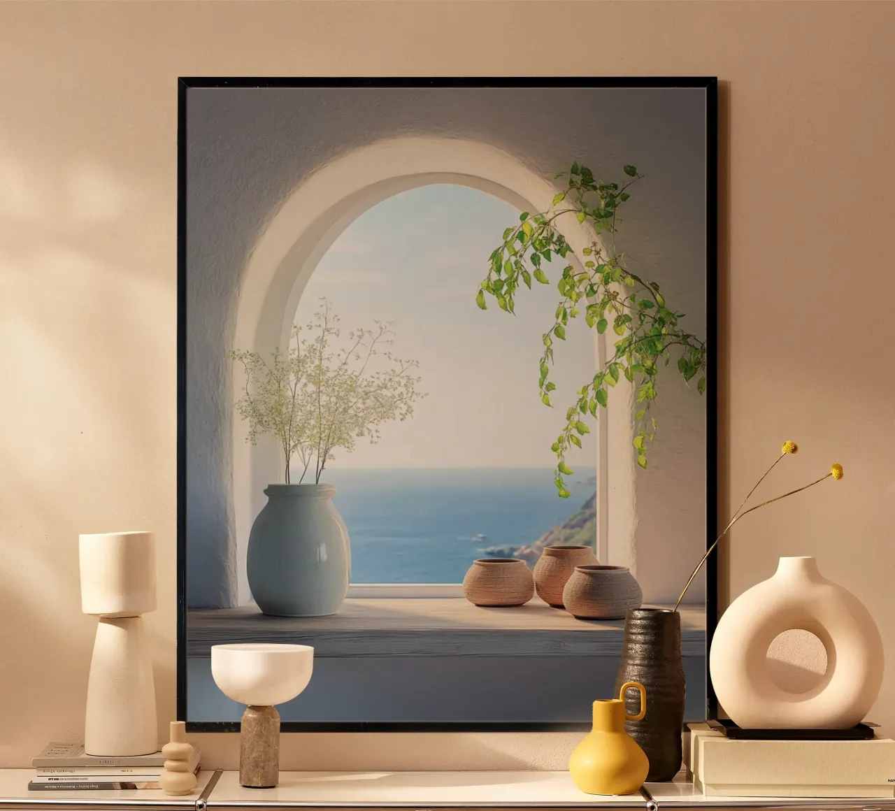 Santorini-Vibes Hahnemühle von PhotoVibe Decor