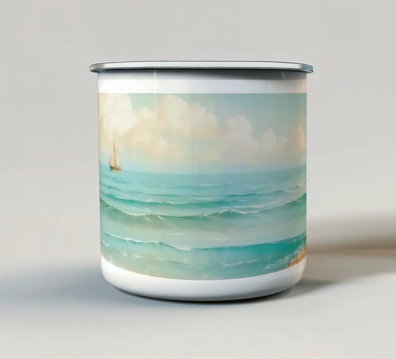 Sea Side Story No 03 tazza in smalto da treechild