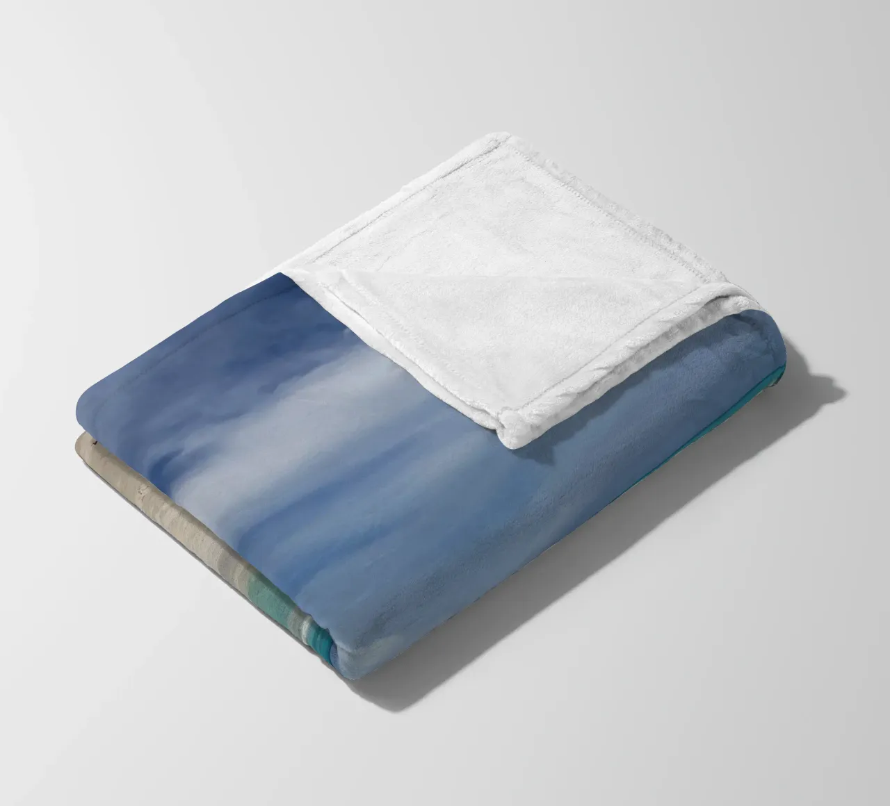 Beach on the Atlantic, motif 1 fleece blanket by ZAMART - Fotografie