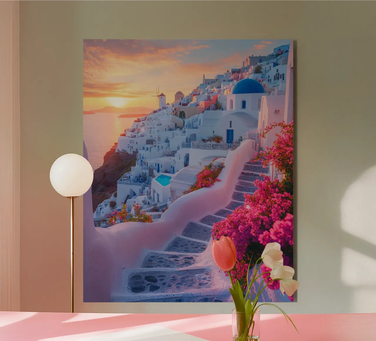 Vibrazioni di Santorini alluminio dibond da PhotoVibe Decor