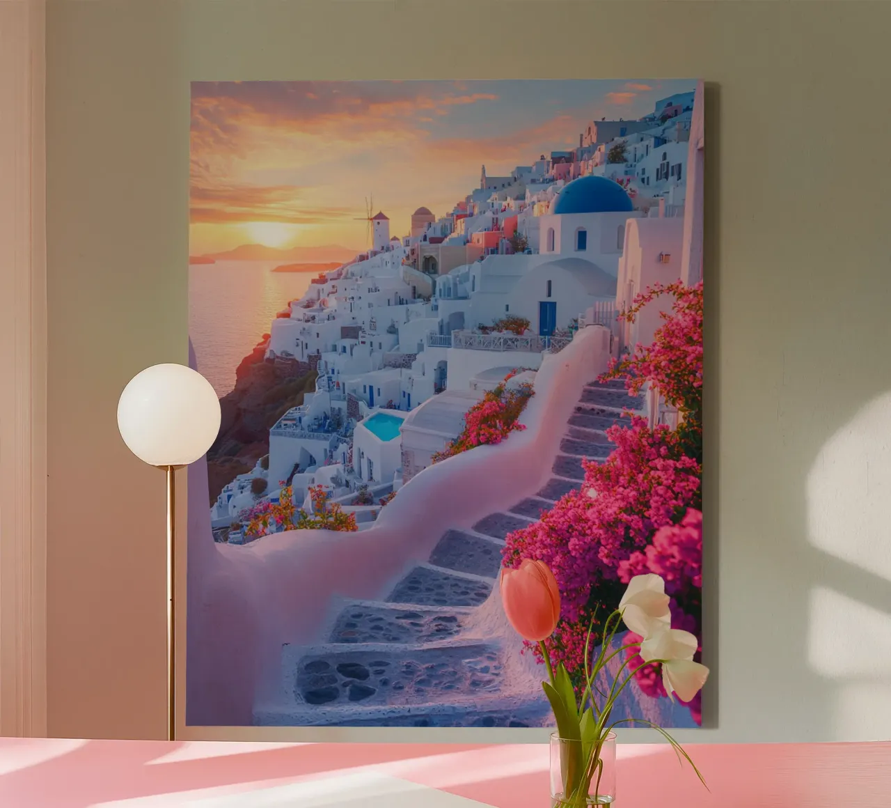 Vibrazioni di Santorini tela da PhotoVibe Decor
