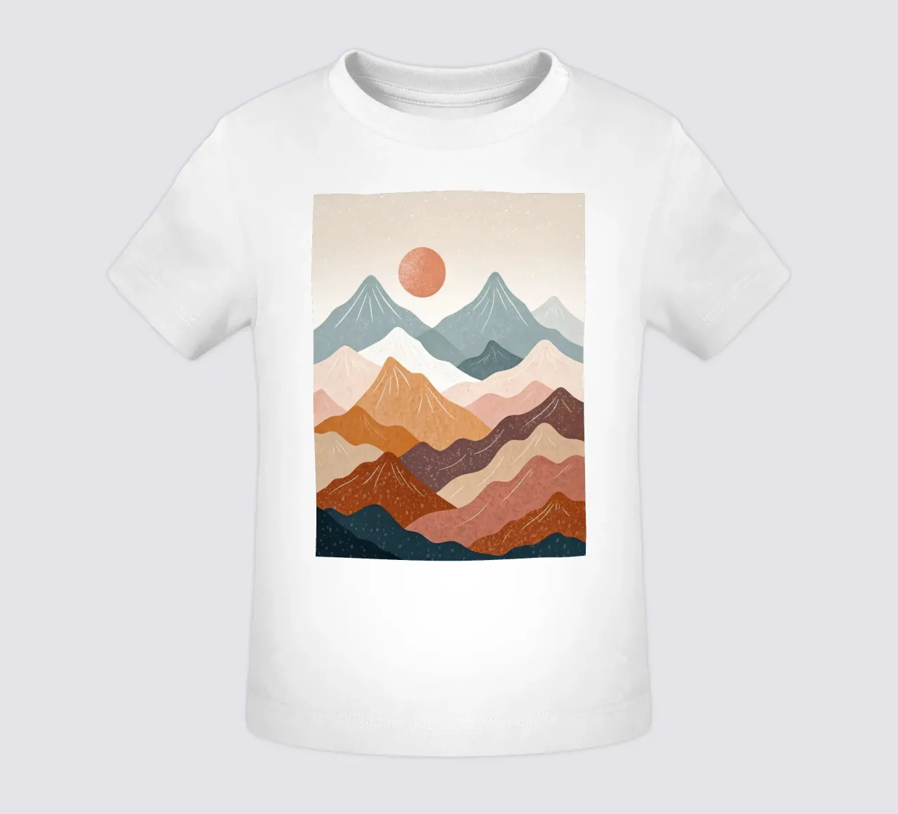 Serene berg zonsondergang abstract baby t-shirt van Artistic-shop
