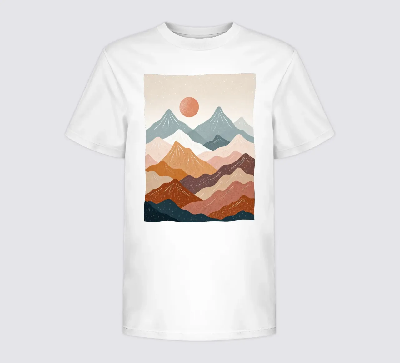 Serene Mountain Sunset Abstrakt Kinder T-Shirt von Artistic-shop