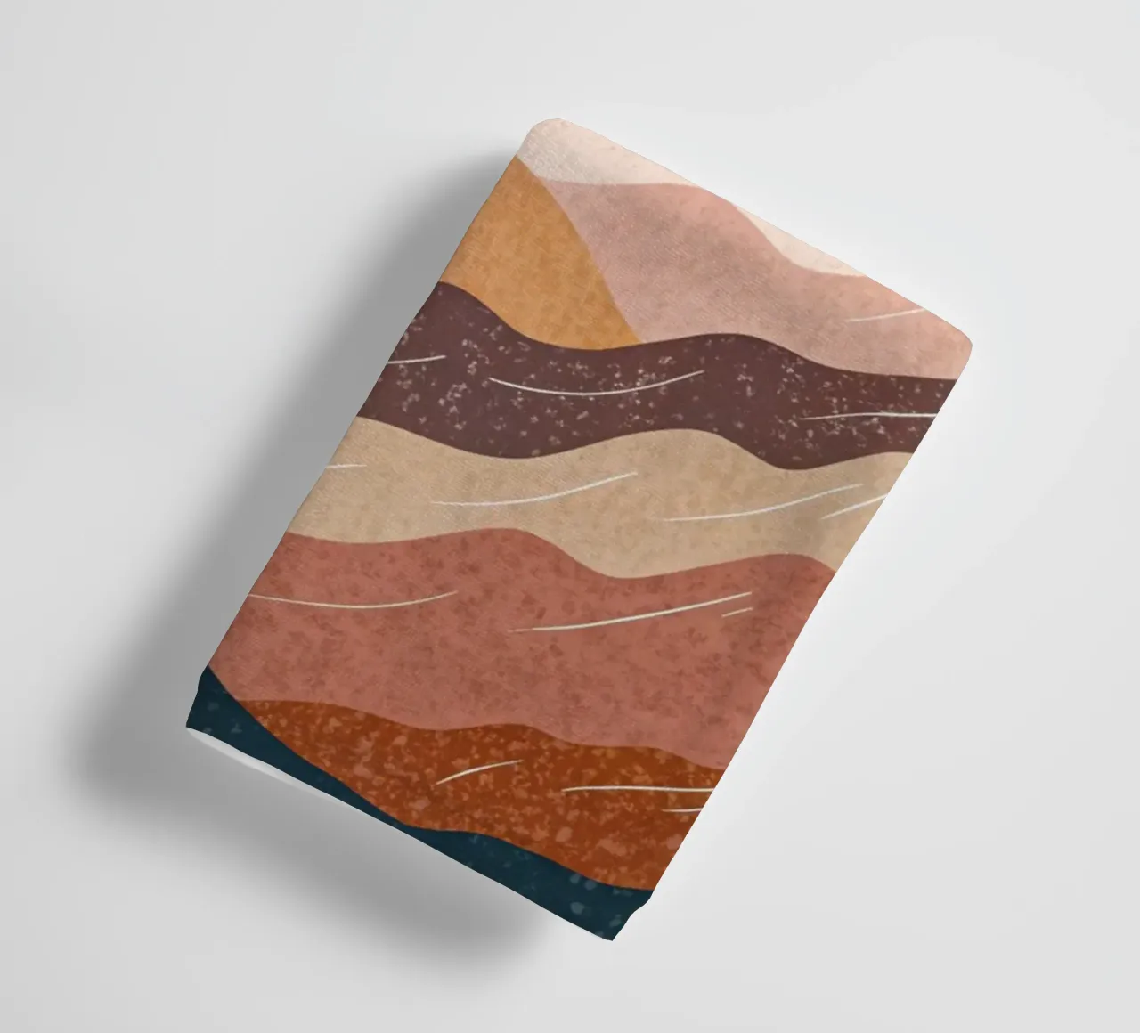 Serene berg zonsondergang abstract badhanddoek van Artistic-shop