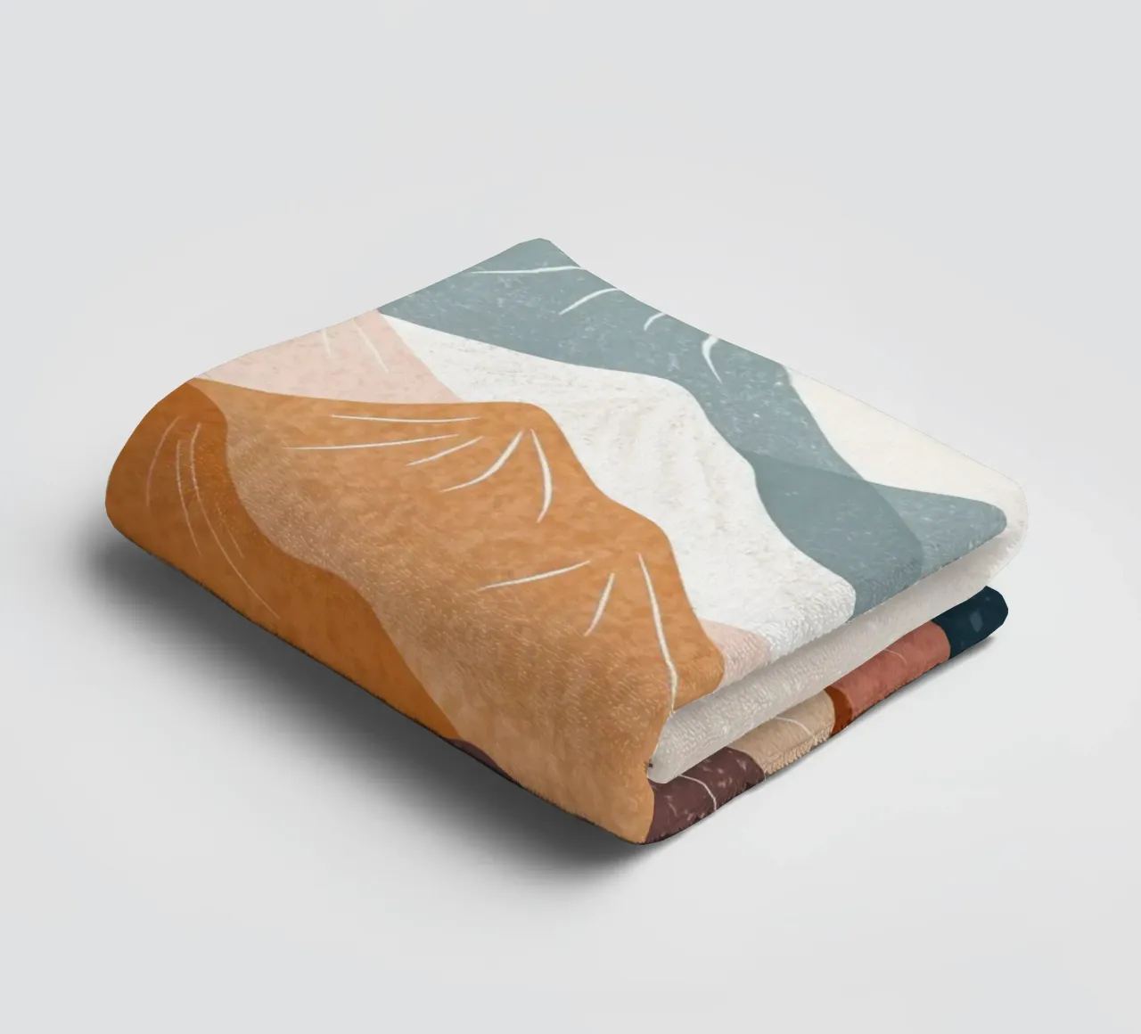 Serene berg zonsondergang abstract badhanddoek van Artistic-shop