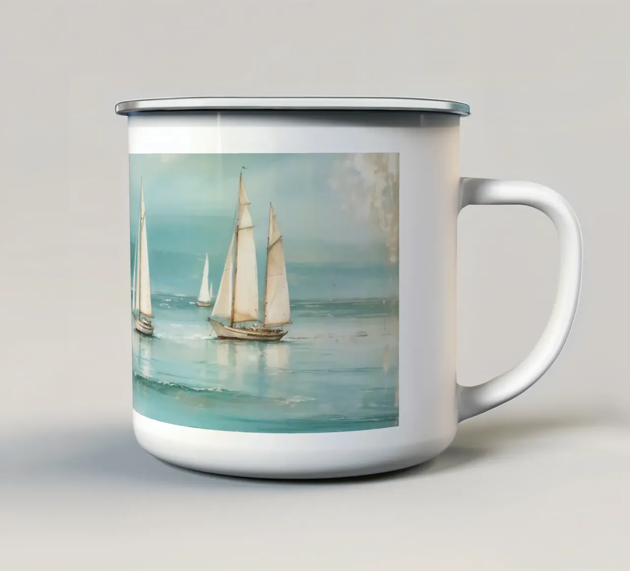 Sea Side Story No 04 tazza in smalto da treechild