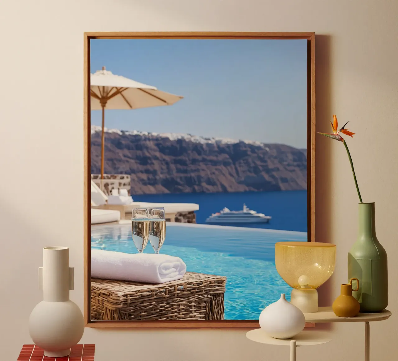 Santorini vibes canvas by PhotoVibe Decor