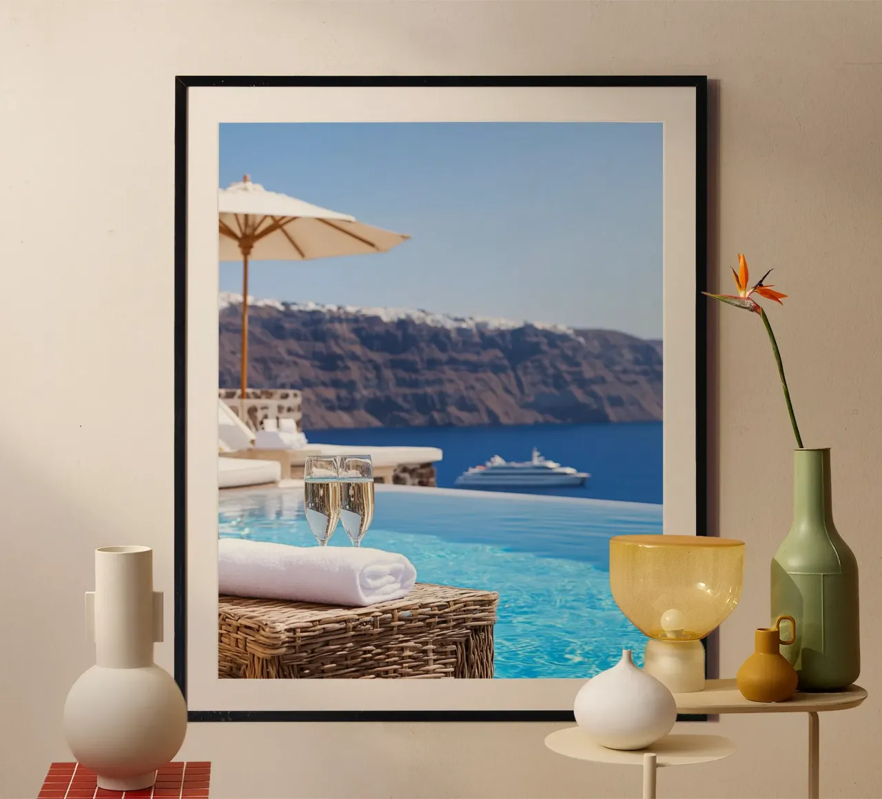 Santorini-Vibes Hahnemühle von PhotoVibe Decor