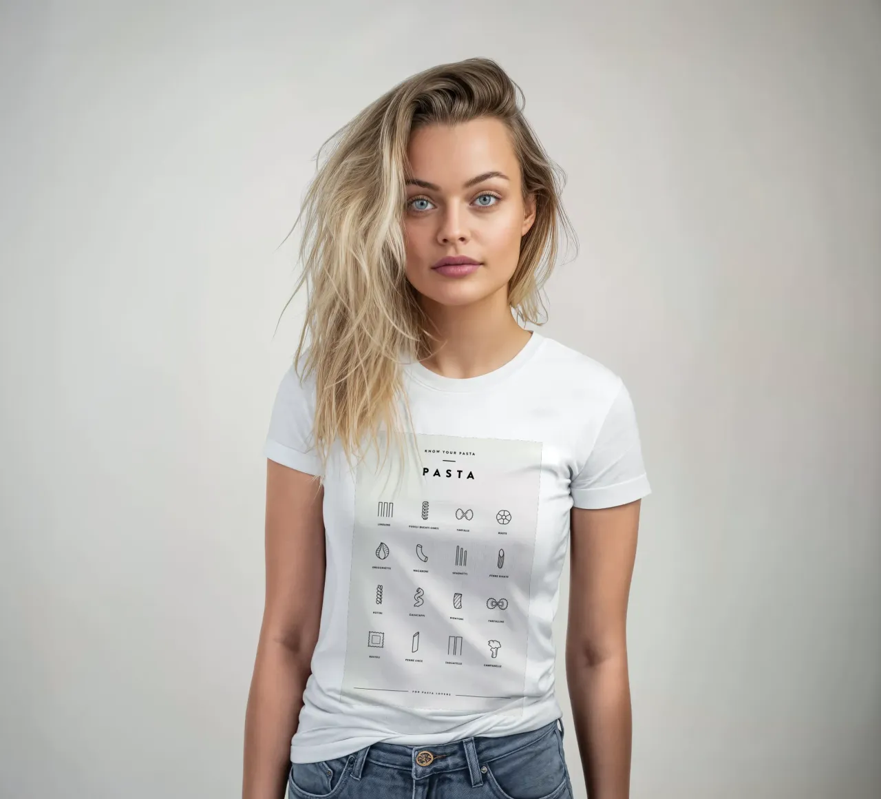 Pasta Chart 2 t-shirt da donna da daylight design studio