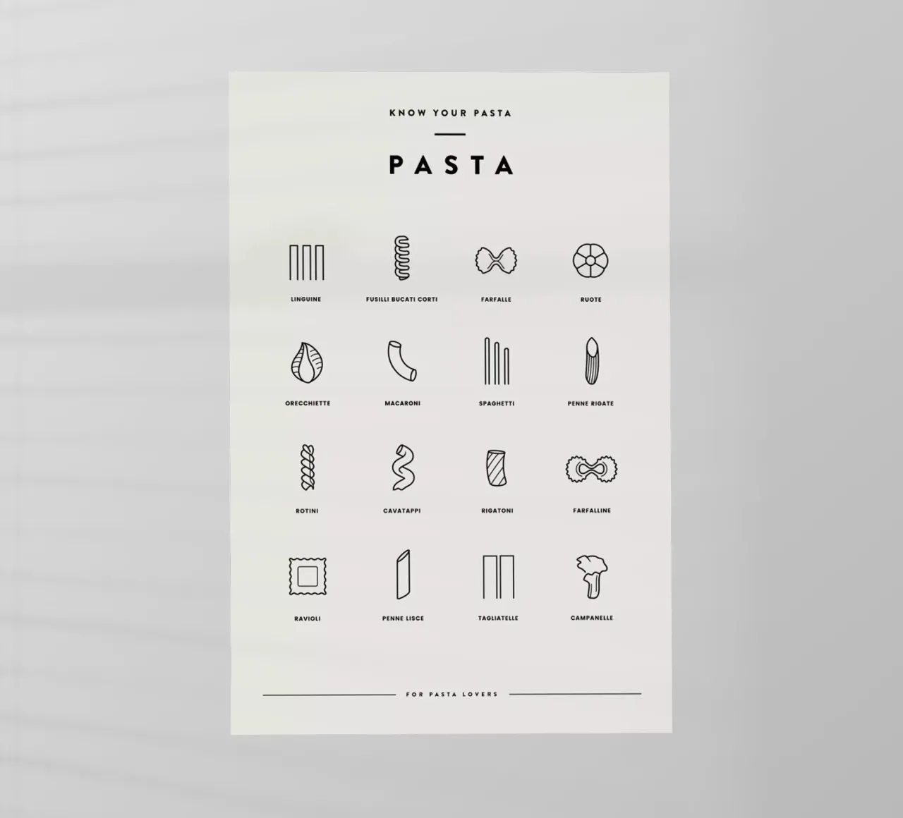 Pasta Chart 2 pellicola backlit da daylight design studio