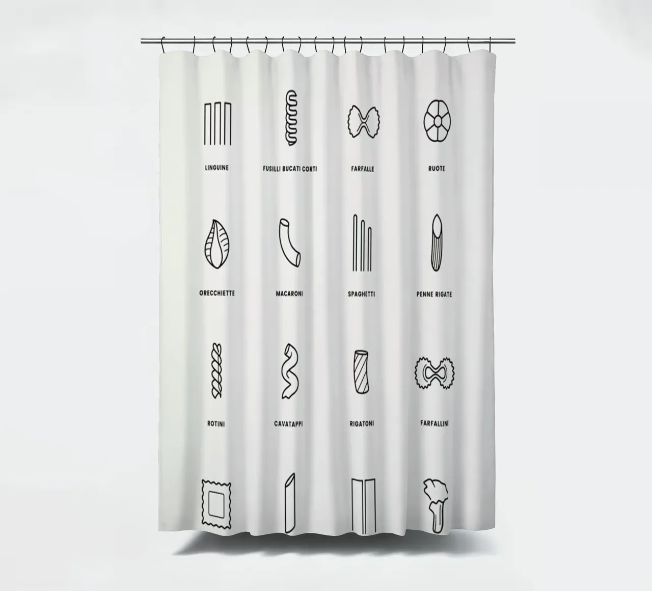 Pasta Chart 2 tenda da doccia da daylight design studio