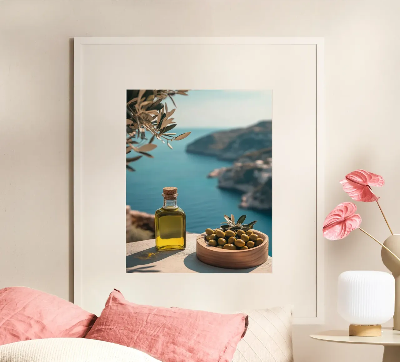 Vibrazioni di Santorini carta hahnemühle da PhotoVibe Decor