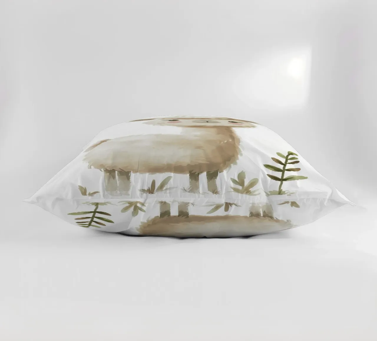 Pittura di un alpaca e piante cuscino da DesignDoodle