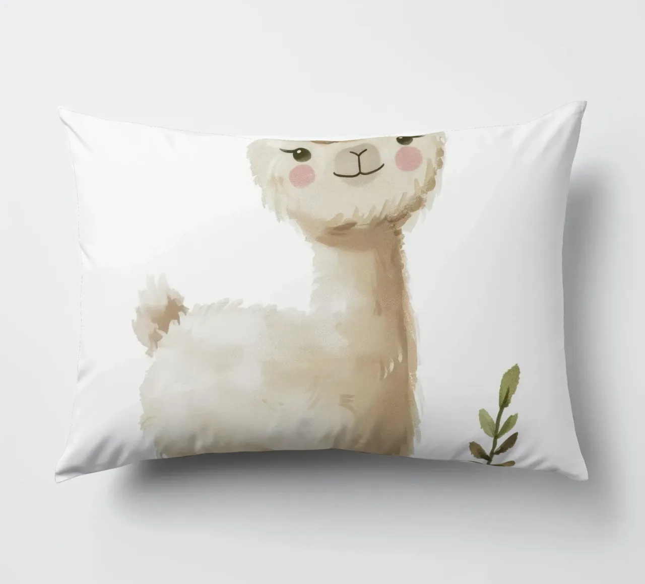 Pittura di un alpaca e piante cuscino da DesignDoodle