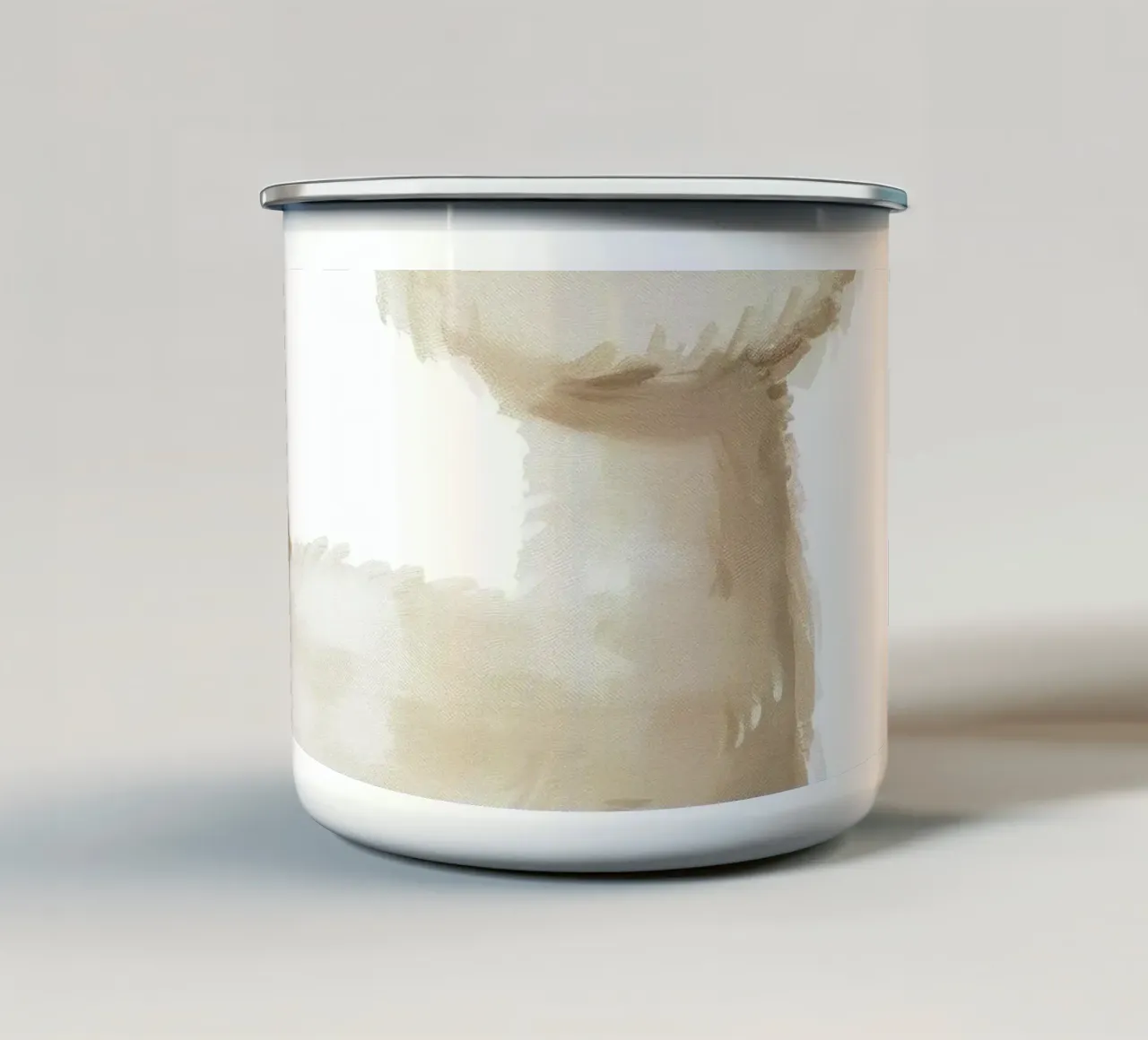 Pittura di un alpaca e piante tazza in smalto da DesignDoodle