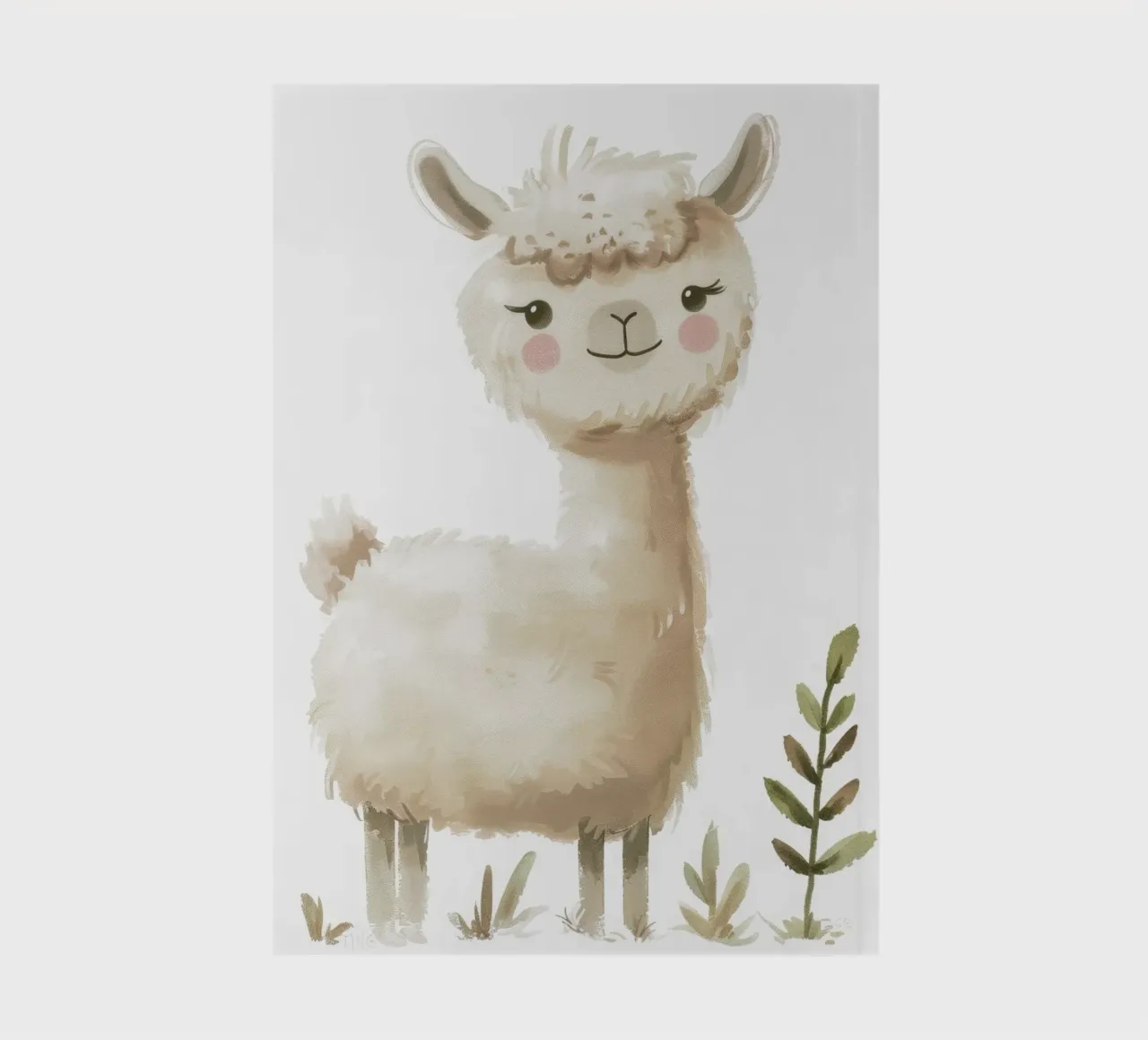Pittura di un alpaca e piante diario da DesignDoodle