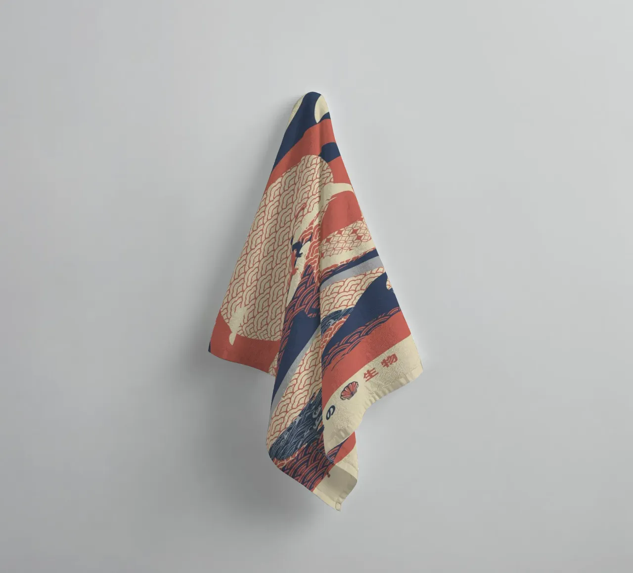 Surfer In The Waves Minimalist Beach View towel by Tobe Fonseca