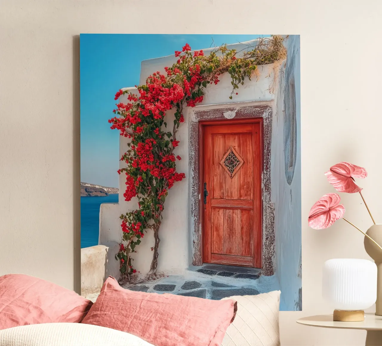 Santorini vibes canvas by PhotoVibe Decor