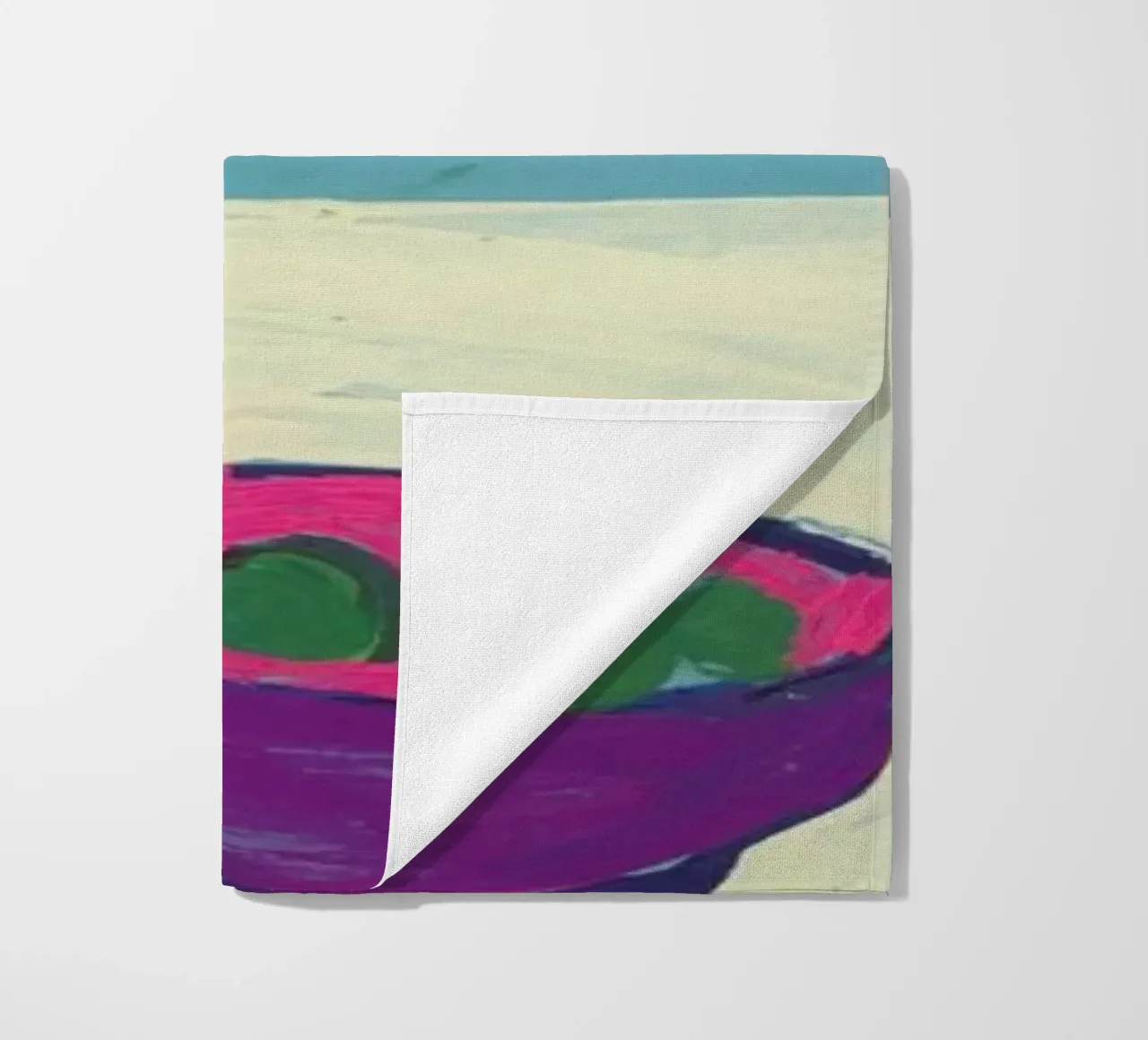 Still Life On Cream Table beach towel by Sonia Brittain
