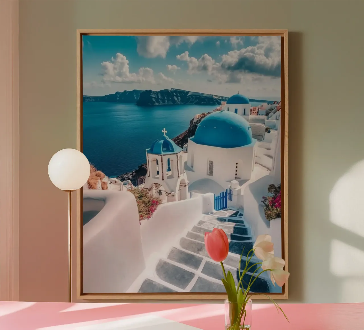 Santorini vibes canvas by PhotoVibe Decor