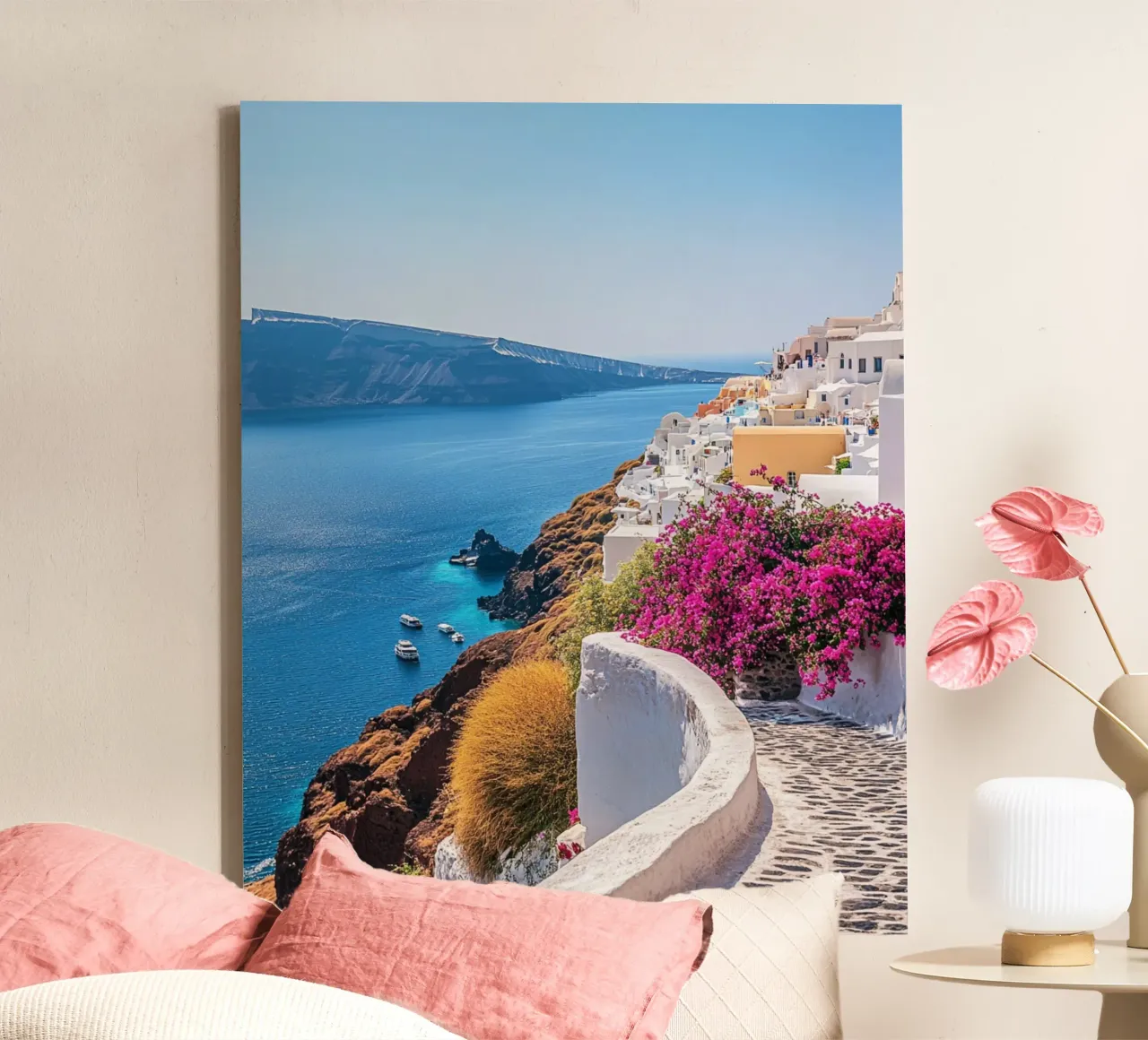 Santorini vibes canvas by PhotoVibe Decor