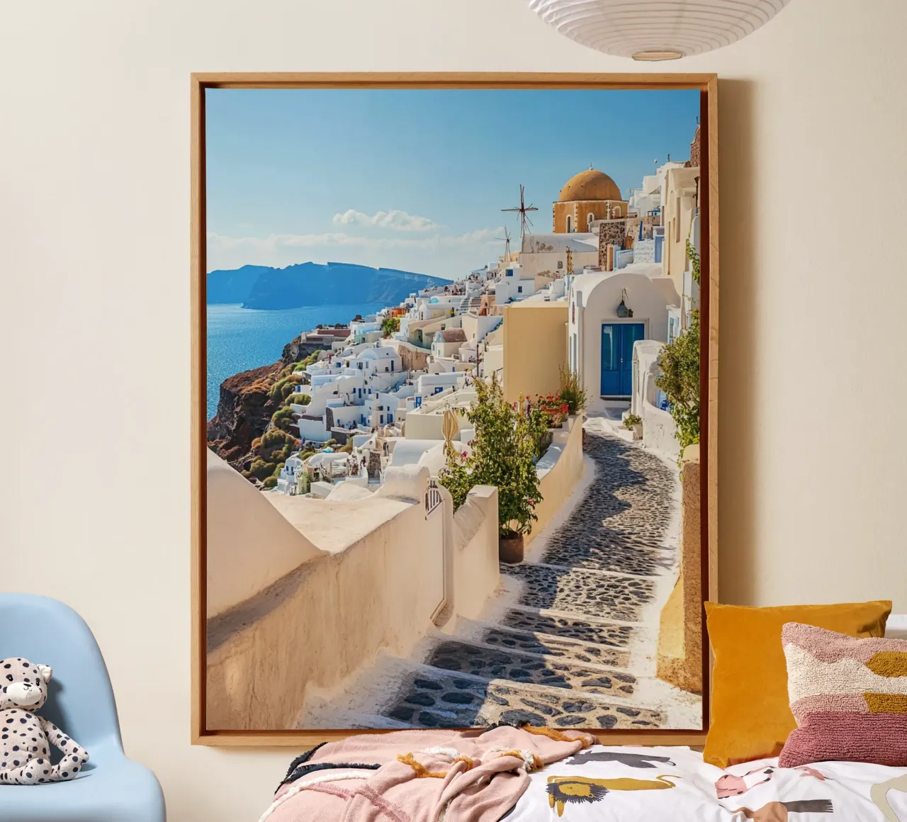Santorini vibes canvas by PhotoVibe Decor